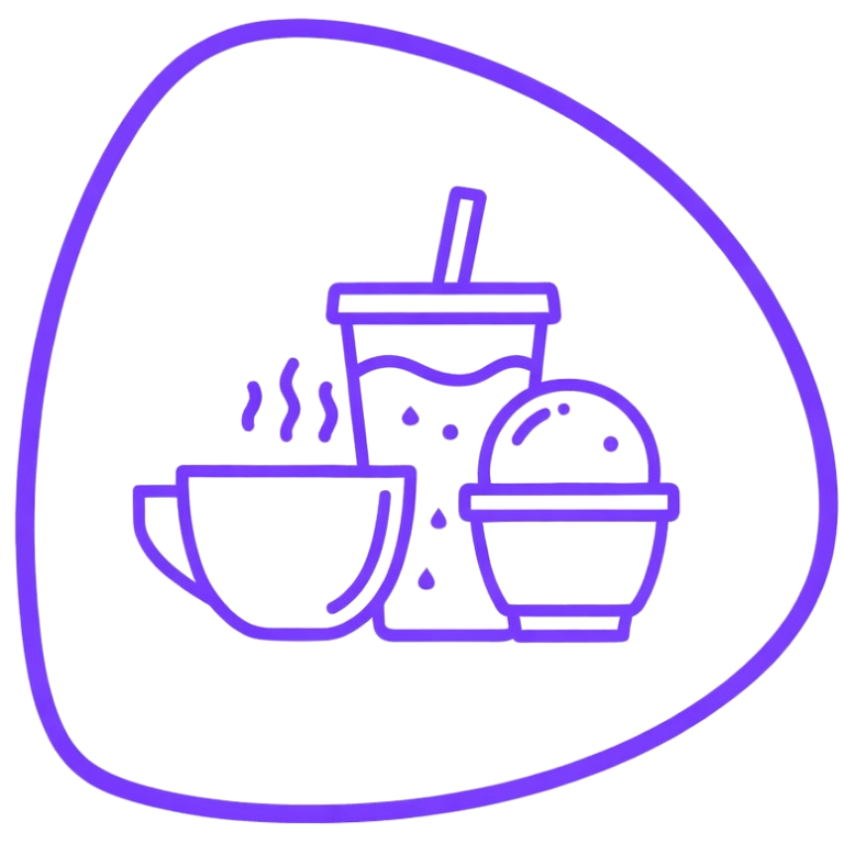 Icon für hochwertige Becher und Produkte aus robusten Materialien für die Gastronomie.
